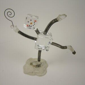Dept 56 Ice Cube Clear Acrylic Figure Man Skater  7"